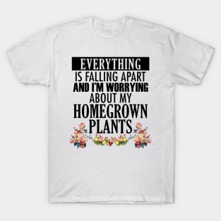 Worried About My Plants (black) T-Shirt